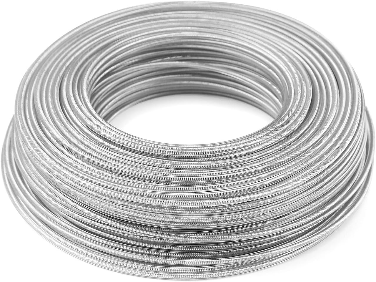 Trimmer Line Mowing Line, Steel Thread 2.4 mm x 30 m, Steel Wire Brush Cutter Thread for Grass Trimmer Brush Cutter Line for Brush Cutter for Weed Grass Yard Garden