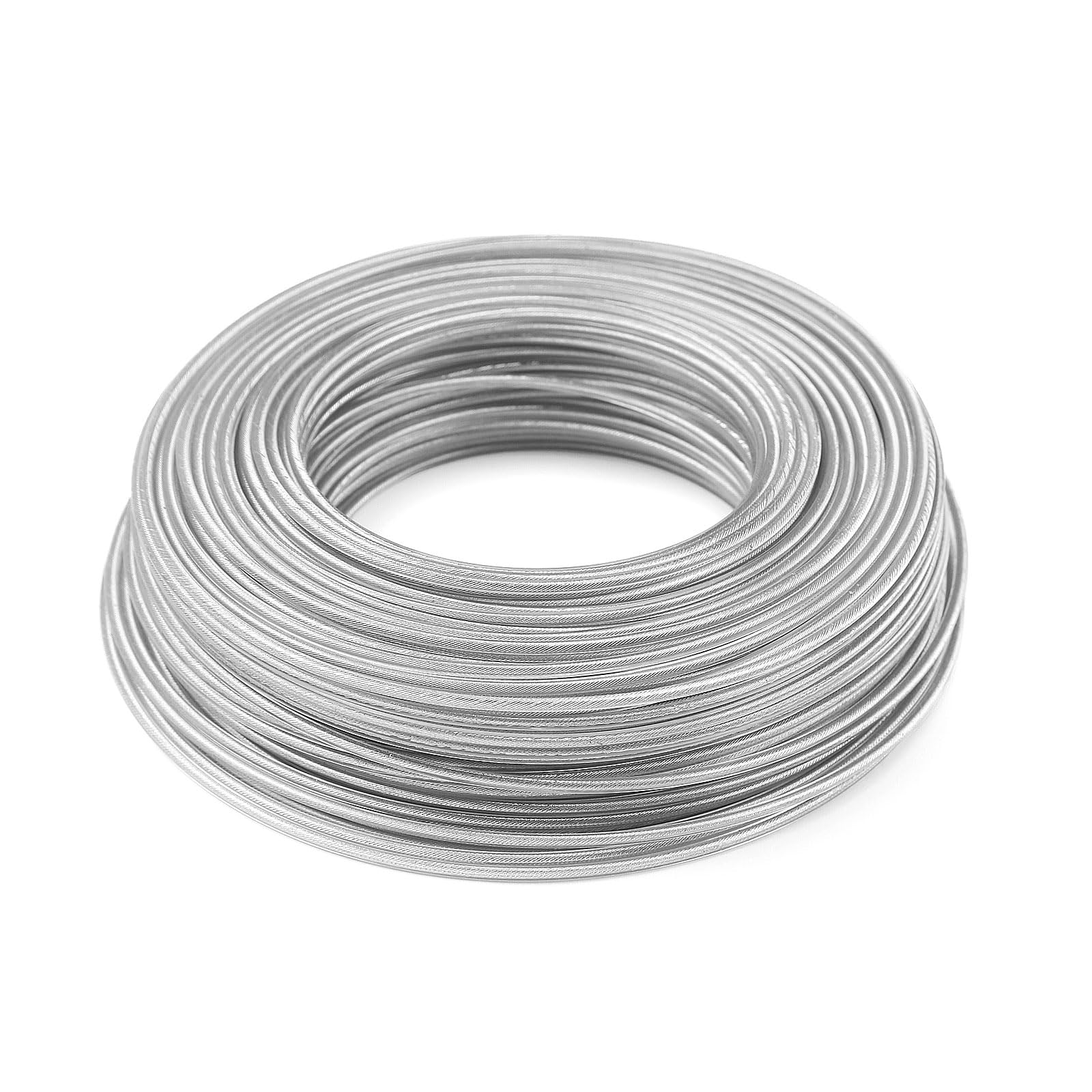 Trimmer Line Mowing Line, Steel Thread 2.4 mm x 30 m, Steel Wire Brush Cutter Thread for Grass Trimmer Brush Cutter Line for Brush Cutter for Weed Grass Yard Garden