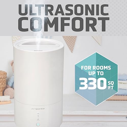 Miniatura 4 de PureGuardian Humidificador de llenado superior - H950AR Humidificador de niebla fría, tanque de 0.8 galones con 30 horas de tiempo de