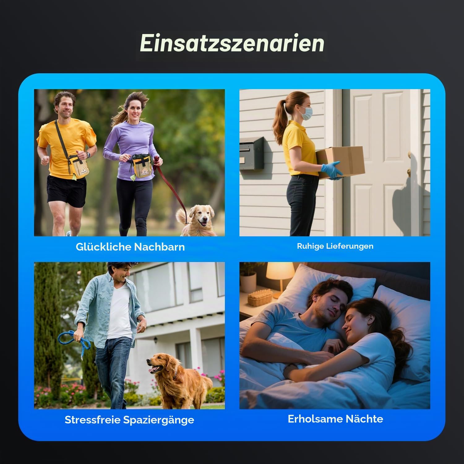 WUGEIN Hundehalsband, wiederaufladbar, intelligentes Anti-Bell-Halsband mit digitalem Farbdisplay, 3 Trainingsmodi und 8 einstellbare Empfindlichkeitsstufen, IP67 wasserdicht, für kleine, mittelgroße