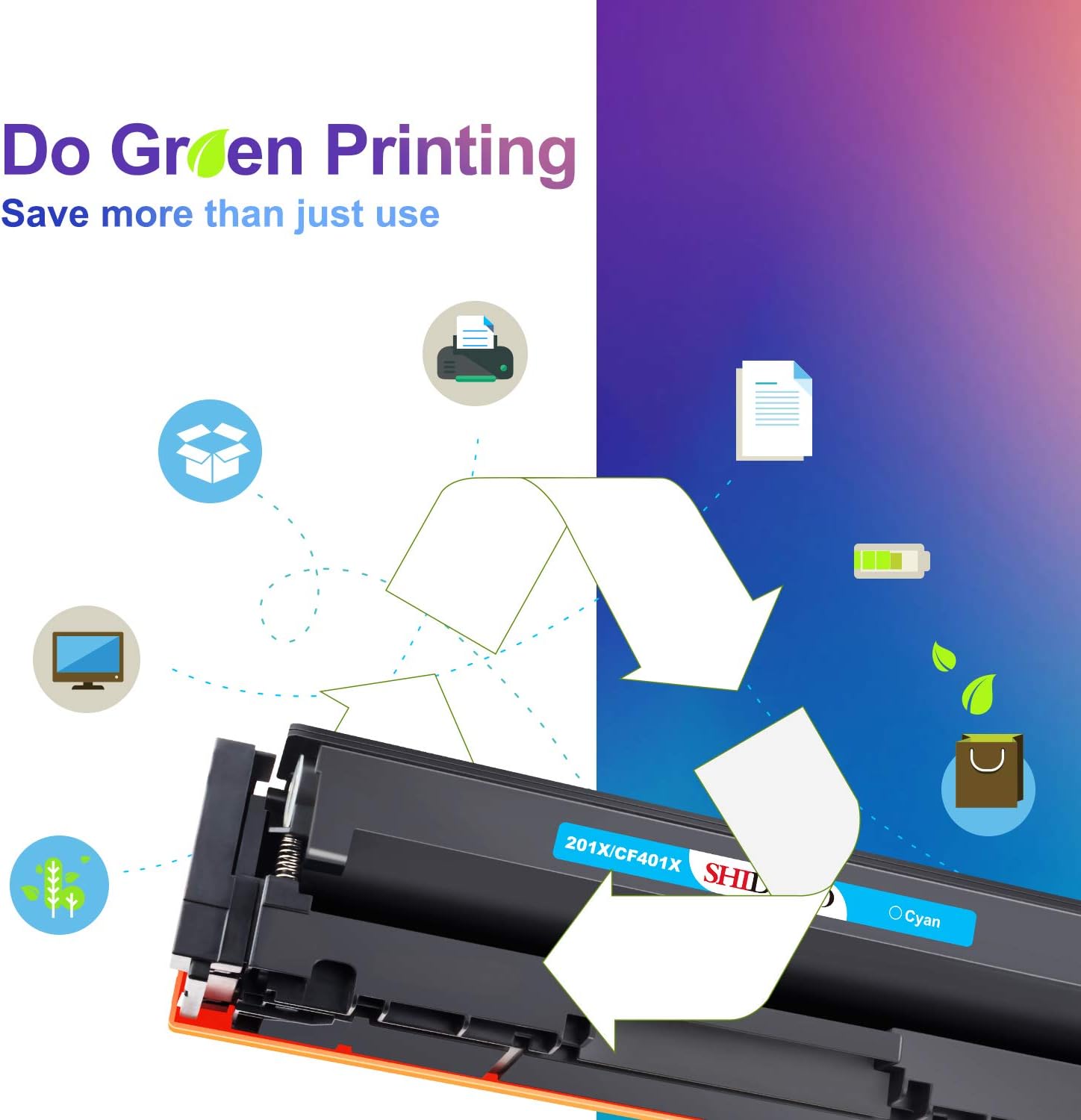 Frее Shірріng Ovеr $50 Shidono Compatible Toner Cartridge Replacement for HP 201X 201A Fits with Laserjet Pro MFP M277dw/M277c6/M277n/M252dw/M252n/M274n Printer, 4-Pack [Black/Cyan/Yellow/Magenta]