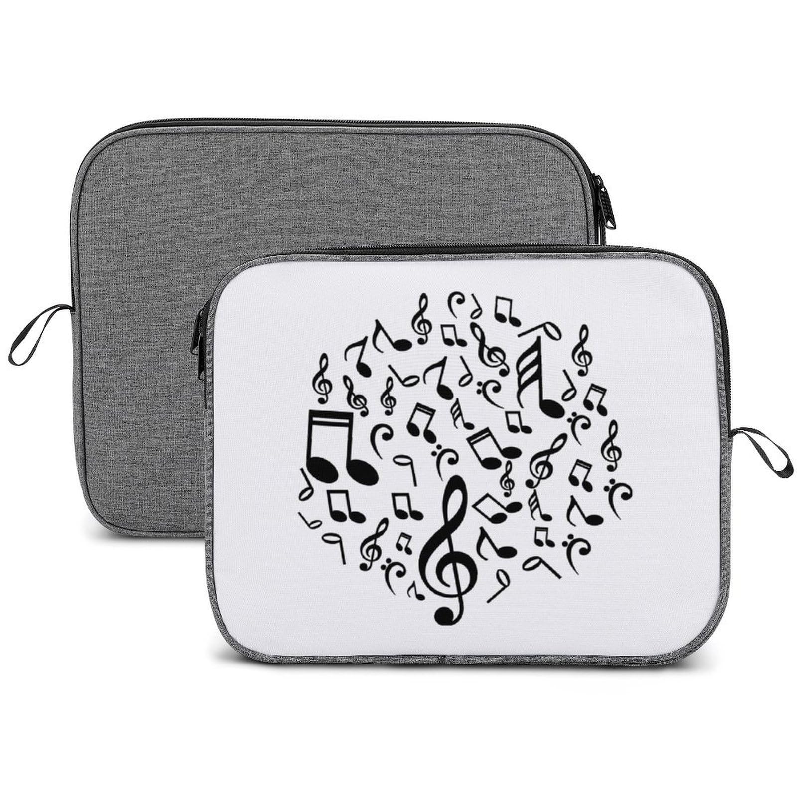 Funda para portátil de 13 pulgadas que evita arañazos con diseño de notas musicales 8