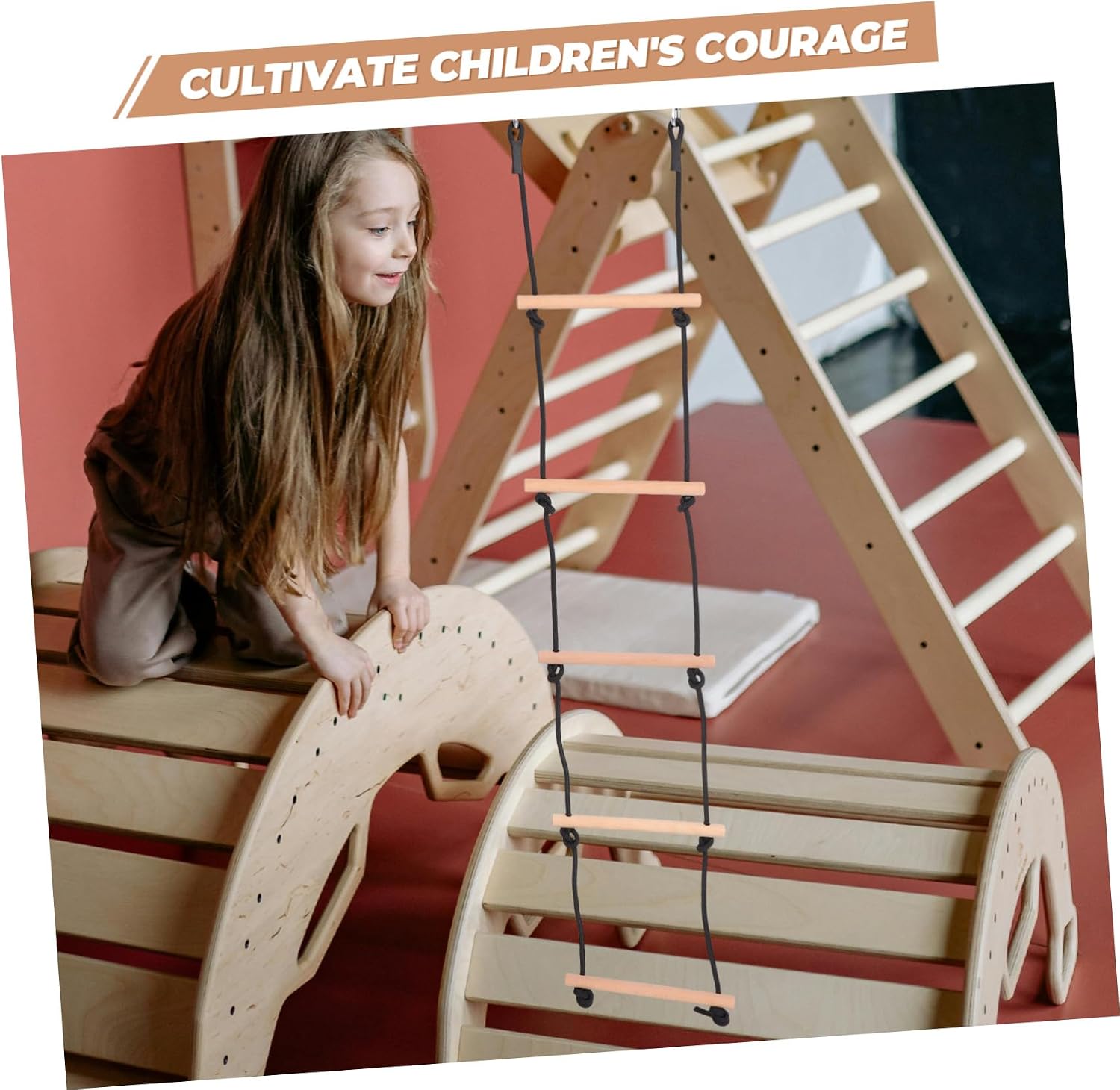 Milisten 1Set Outdoor Climbing Ladder for Rope Ladder Playset for Bunk Beds Promotes Active Safe Exploration for Gardens Playgrounds