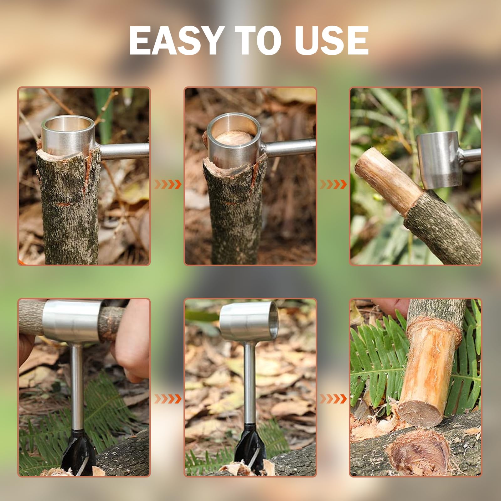 Trapano Manuale Punta Da Trapano Multifunzionale Per Coclea In Legno Scotch Eye Per Campeggio Bushcraft H 861871 - Foto 3