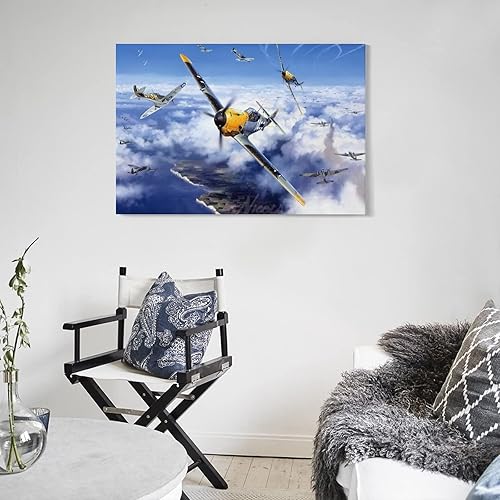 Miniatura 5 de Póster de pantalla de ala de aviación de cohetes de caza de cohetes, pinturas artísticas en lienzo, decoración de pared, decoración del hogar,