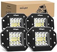 Vista 15 de Nilight Módulos LED de Montaje Empotrado, 2 unidades, 6 pulgadas, 60W, Luz de Trabajo LED, Combo de Haz de Inundación y Concentrado, Luces