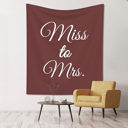 Vista 42 de Telón de fondo de Miss to Mrs Sign, Miss to Mrs Sign, Miss to Mrs Tapestry, Miss to Mrs Banner, Future Mrs Backdrop, telón de fondo para despedida