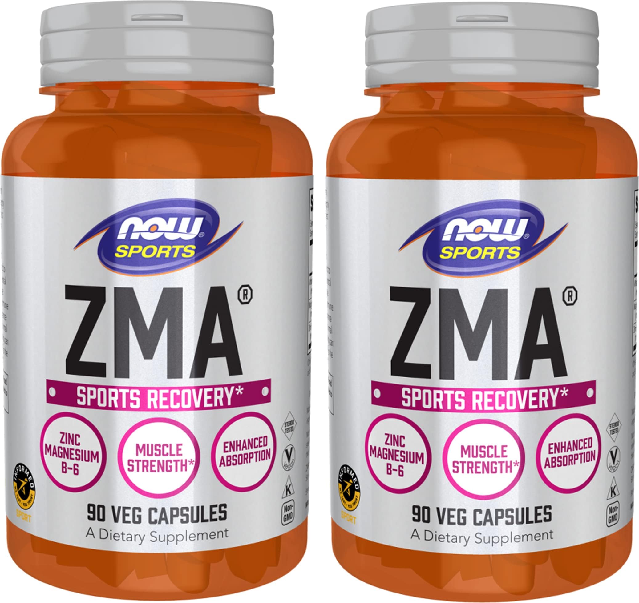 Now Sports ZMA Sports Recovery 90 Caps - Dietary Supplement