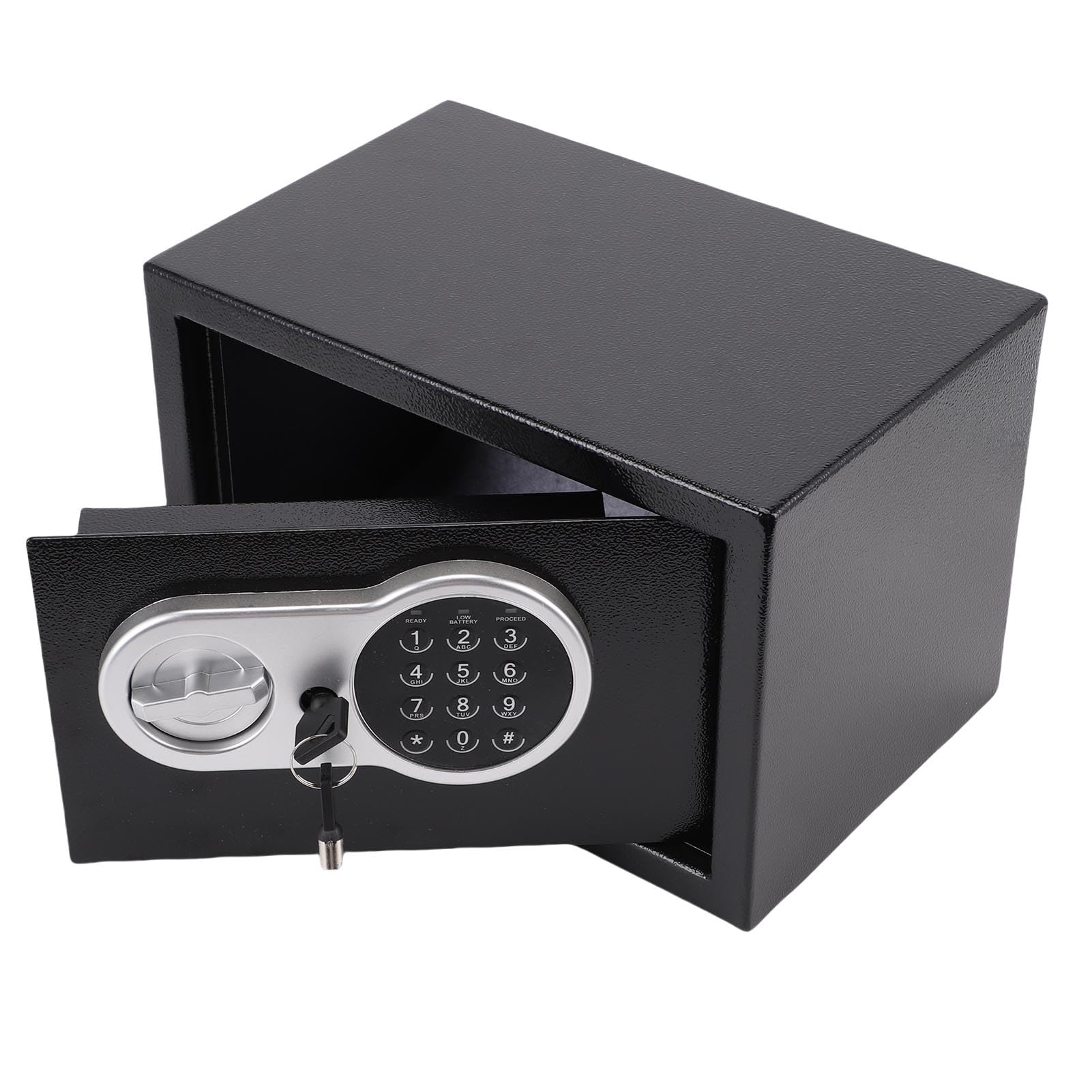 AUNMAS Mini Cassaforte con Blocco Tastiera Digitale e Chiavi di Backup, Armadio di Sicurezza Elettronico per Passaporto Gioielli in Contanti Durante i Viaggi in Ufficio a Casa