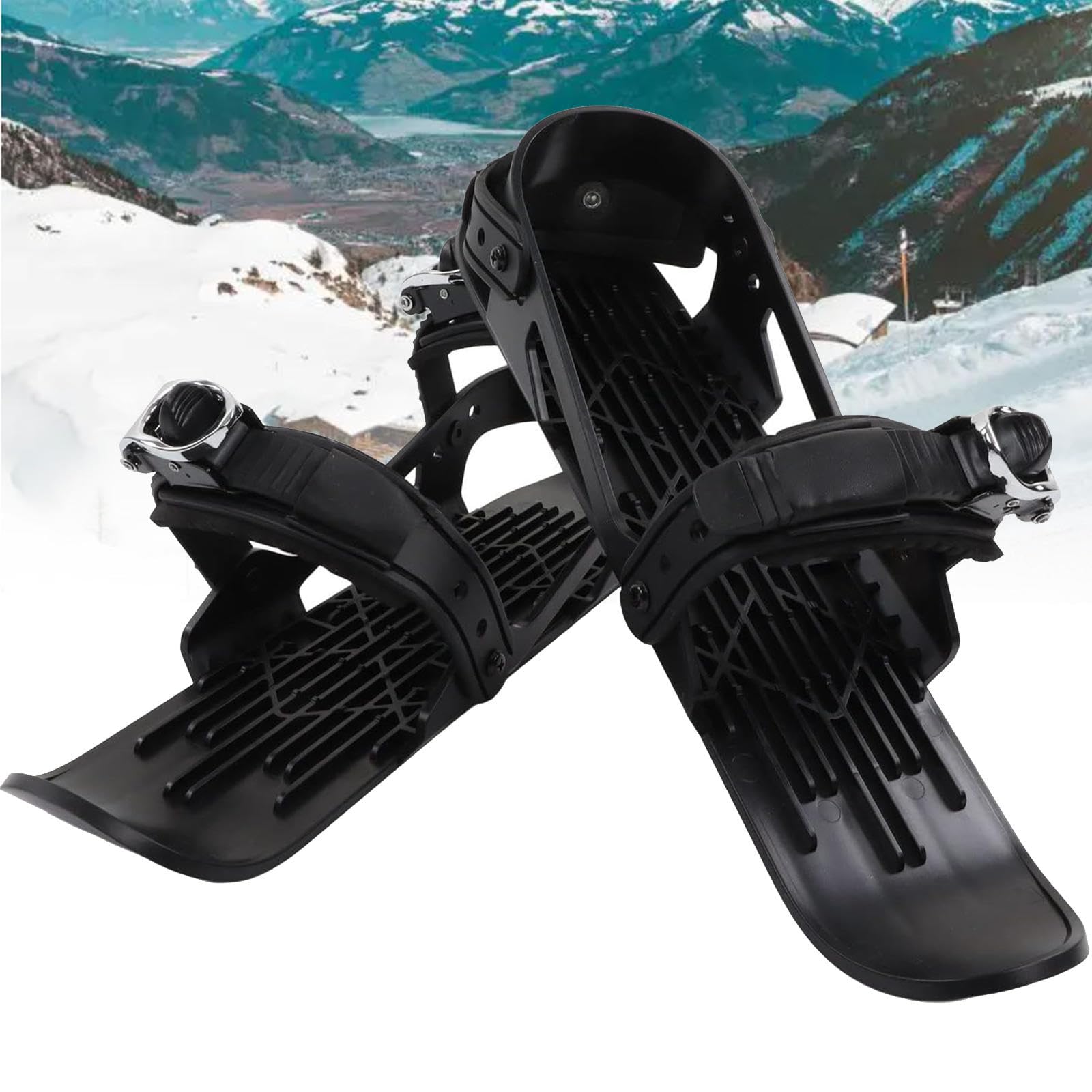 Mini Pattini da Sci per Neve, Mini Scarponi da Sci da Pattinaggio Corti Taglia Corta Pattini da Neve Snowblade Skiboard, Pattini da Ghiaccio Portatili per Sport Invernali sulla Neve