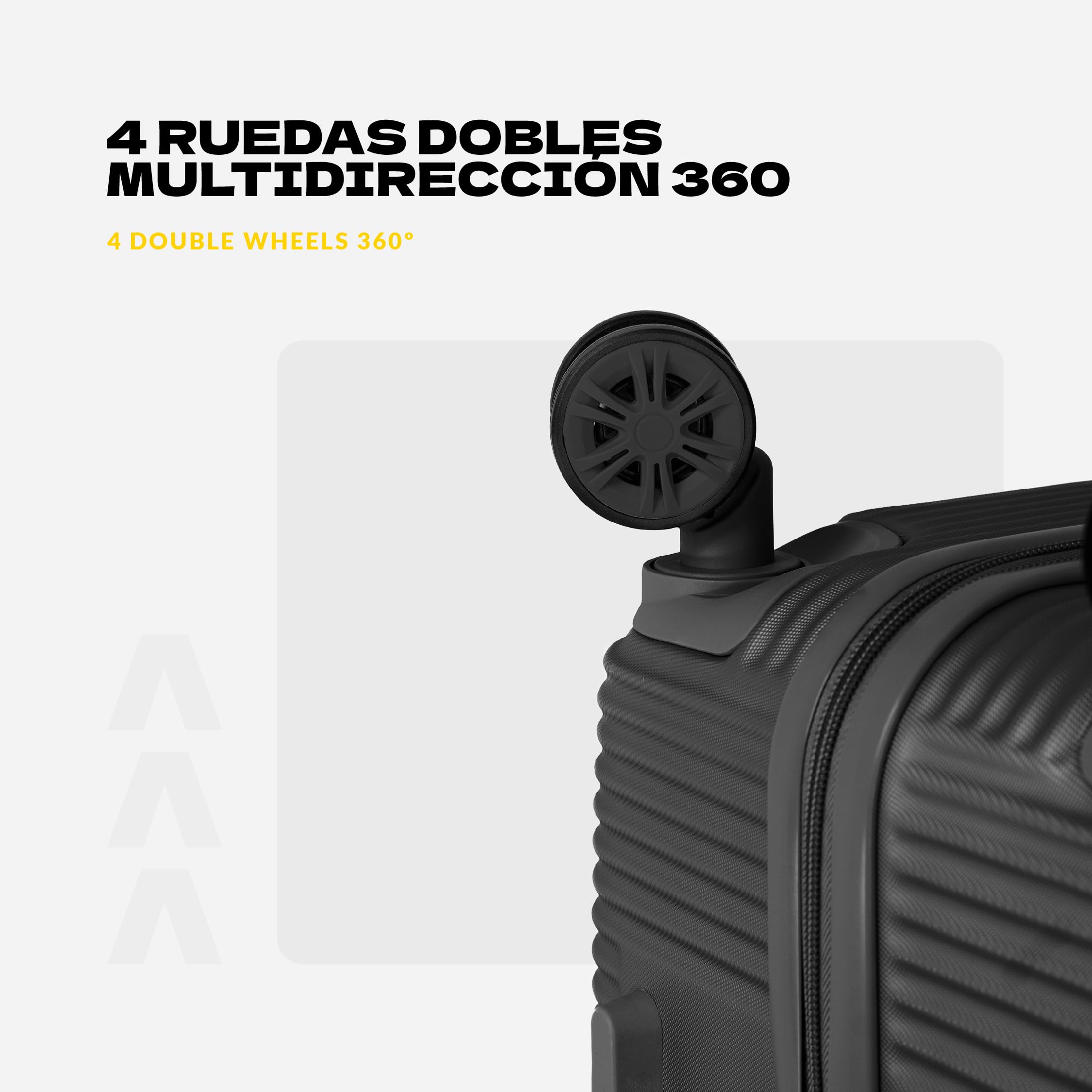 VOYAN Maleta Cabina 55x40x20 Bio, Trolley Rígido ABS Lightweight con Ruedas Dobles 360°, Carcasa Dura Ligera y Cerradura de Seguridad, Equipaje de Mano para Viajes en Avión, Rosa