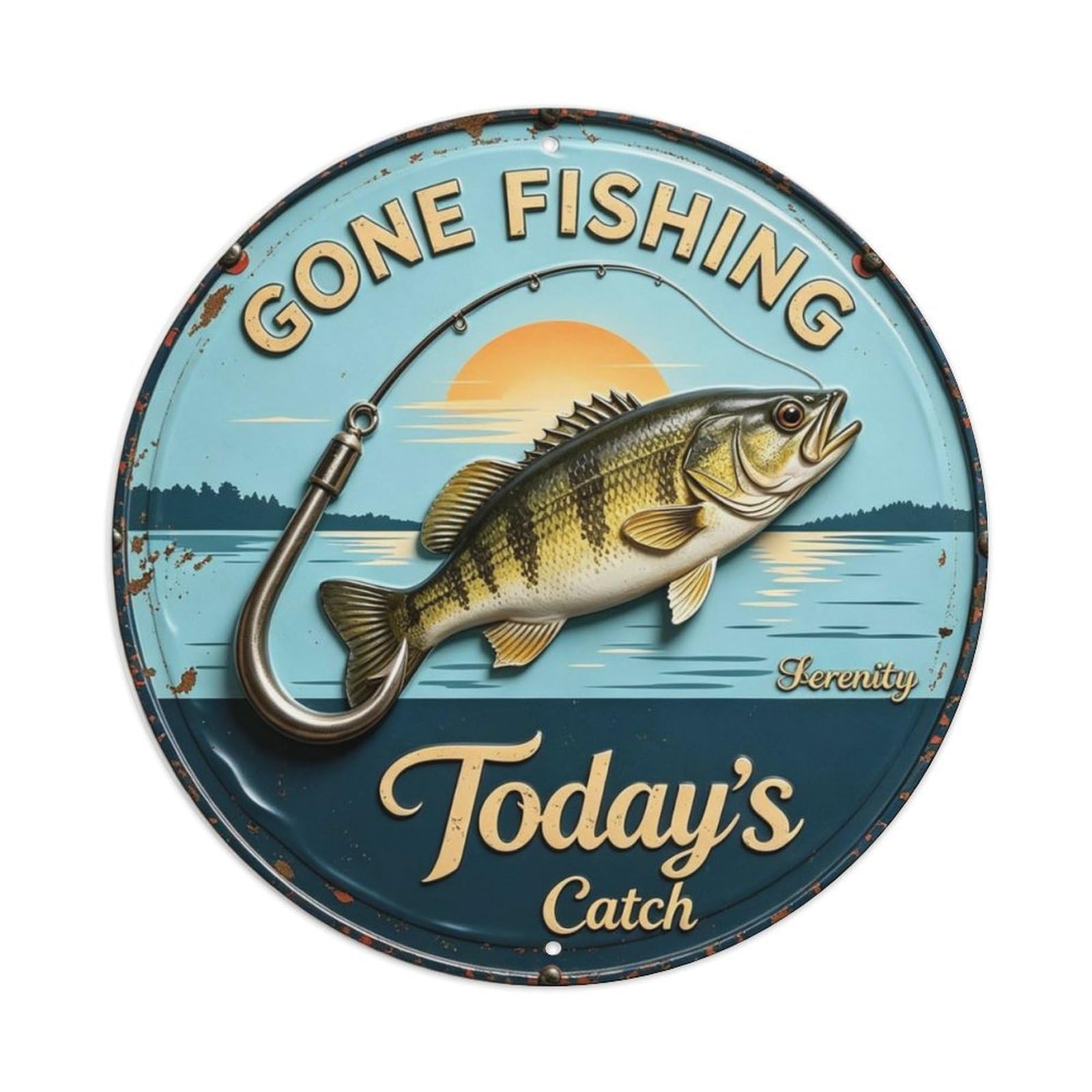Today's Catch Metal Tin Sign Plaque