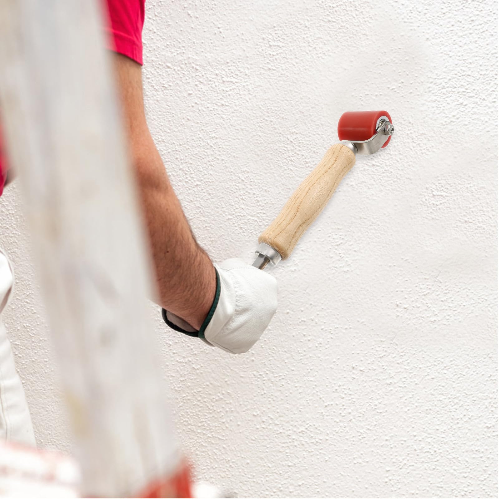Sewroro Rodillo de Mano de Doble Cabezal de Silicona y Latón, Rodillo de Costura para Acolchado, Herramienta Portátil para Juntas, Obras y Reforma del Hogar