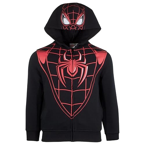 Marvel Superheroes Boys Zip-Up Fashion Hoodie for Kids, Boys Spider-Man