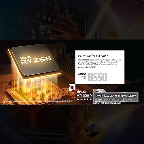 Miniatura 4 de GIGABYTE B550M DS3H AC - Tarjeta madre compatible con AM4 AMDB550Micro ATXDual M.2SATA 6GbsUSB 3.2 Gen 1PCIe 4.0HMDIDVIDDR4