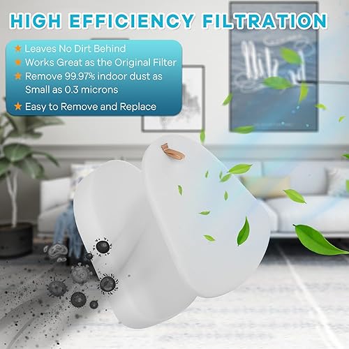 Miniatura 3 de Paquete de 2 filtros de espuma y fieltro para Shark Navigator Lift-Away Vacuum ZU503AMZ NV350 NV351 NV352 NV355 NV356E NV357 NV360 NV370 NV391 UV440