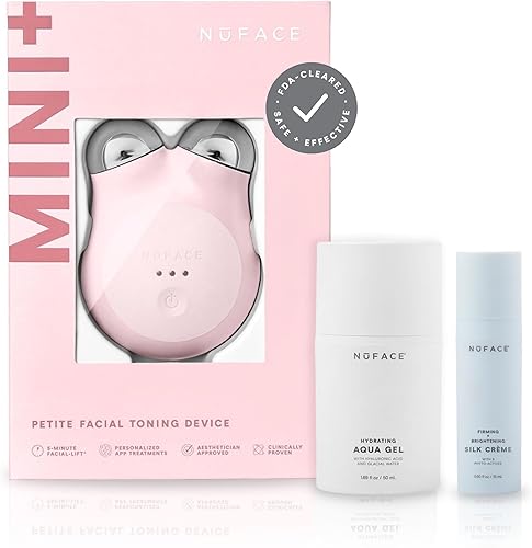 Miniatura 9 de NuFACE MINI Starter Kit  Petite Facial Toning Device with Aqua Gel Activator 169 Oz Silk Crème Activator 05 Oz  Clean Sweep Applicator Brush