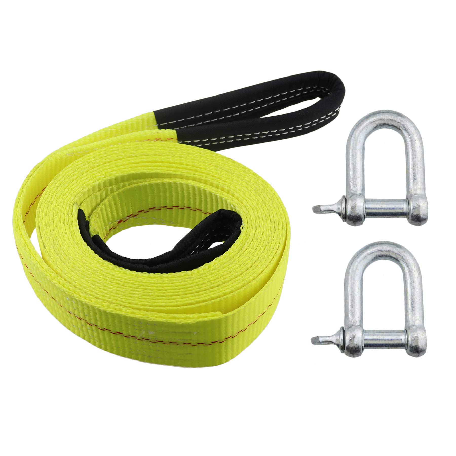 Large auto Parts Trailer Winch Replacement with 5cm Hook, Suitable for Large Vehicles, Boats, Motor Boats, Wave Slide, Towing, Heavy Equipment or Flat Belt(5M)