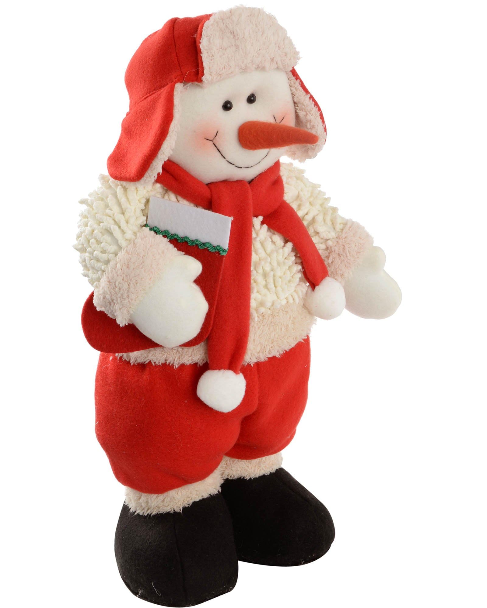 WeRChristmas Standing Snowman Christmas Decoration - 43 cm, Multi-Colour