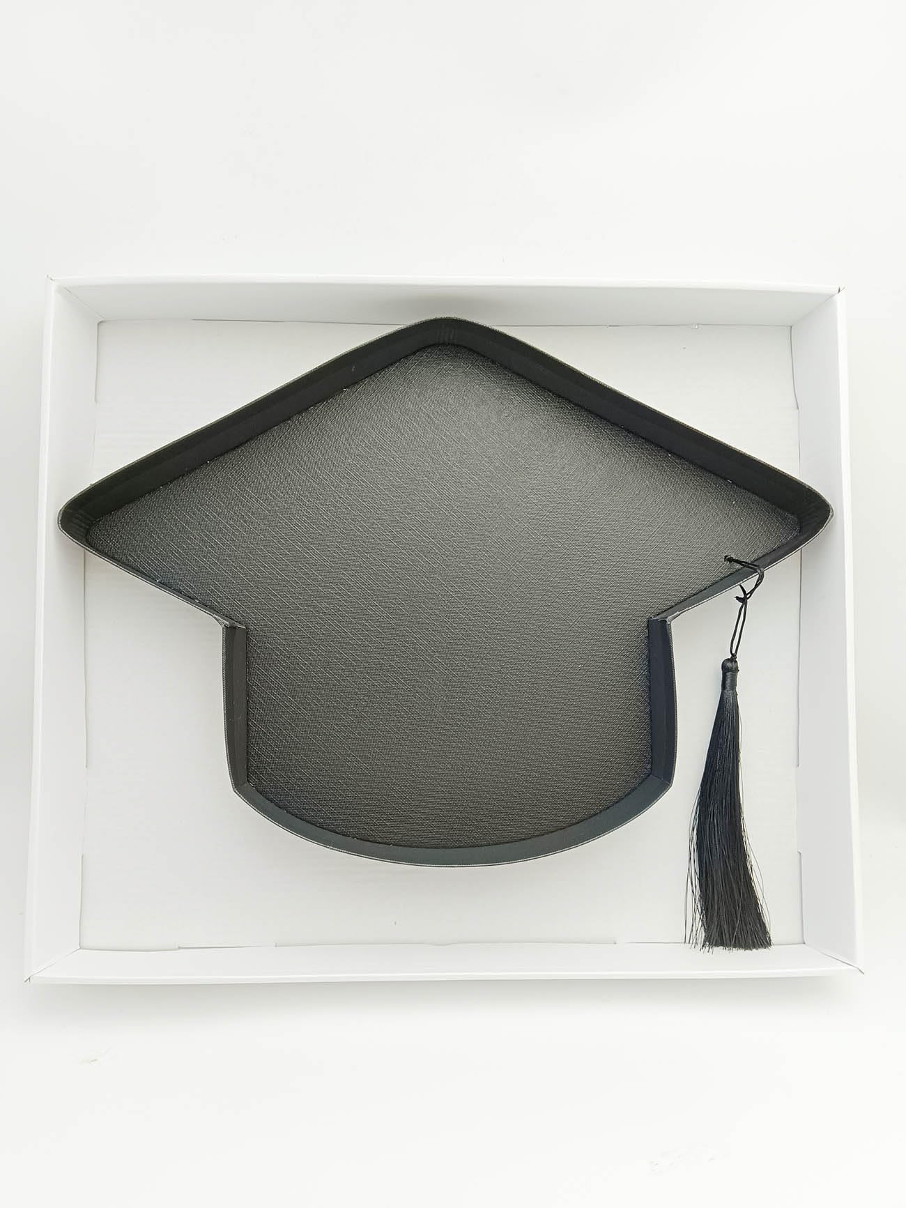 Kafucize 2026 Fillable Paper Mache Grad Cap Cardboard Cutouts Charcuterie Board Sweet Tray Decorative Box (Grad Cap, Black)