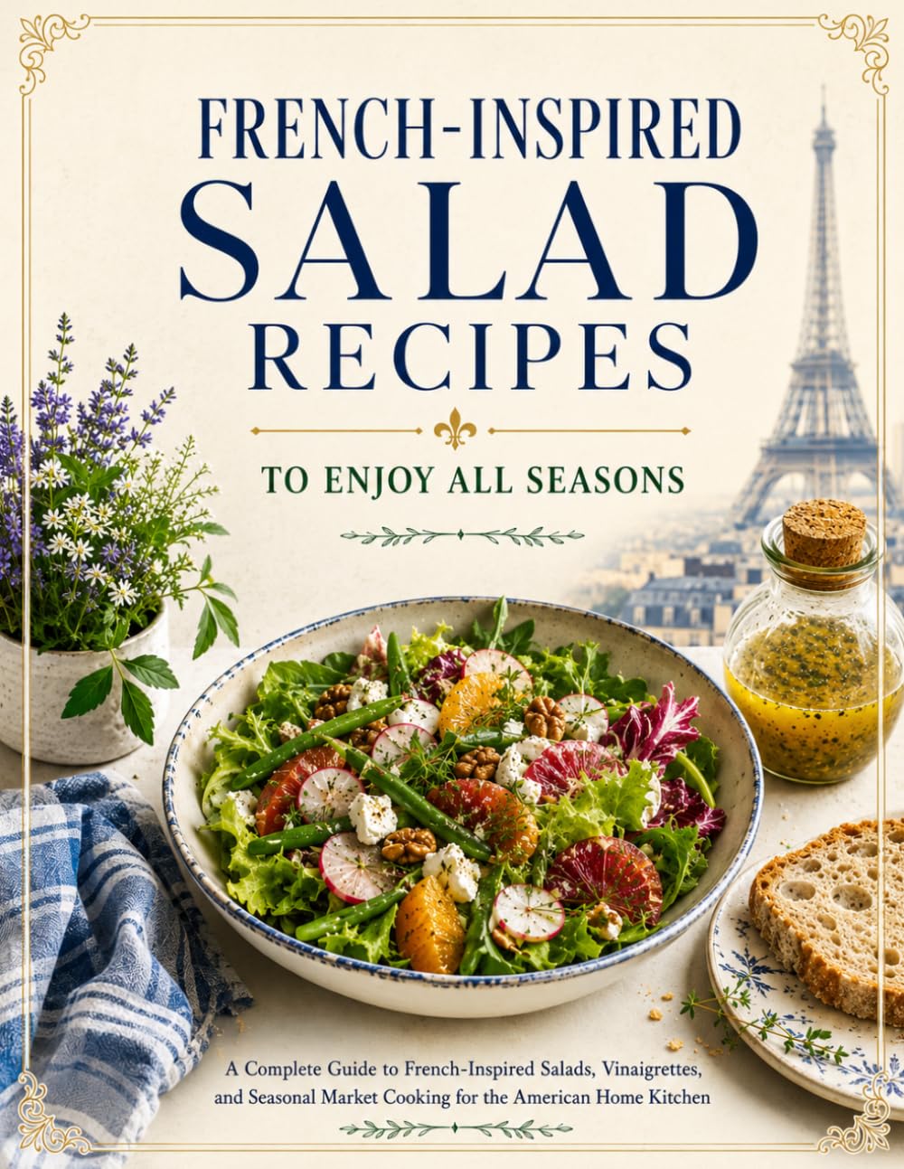 French-inspired Salad recipes to enjoy all Seasons: A Complete Guide to French-Inspired Salads, Vinaigrettes, and Seasonal Market Cooking for the American Home Kitchen