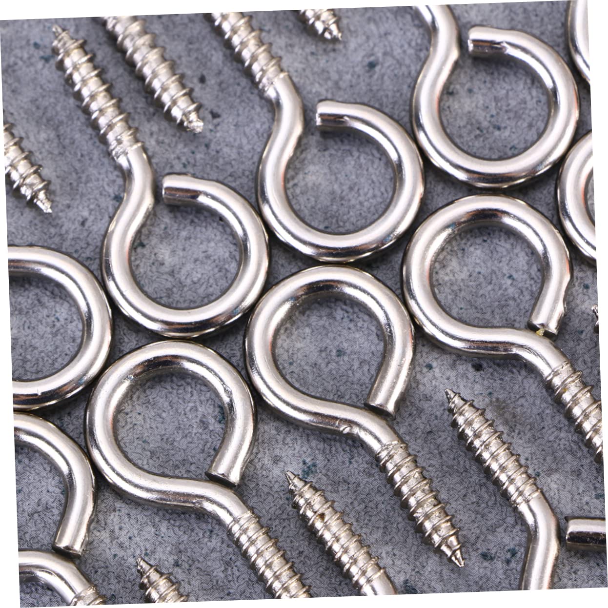 Mikikit 50pcs Screw Eye Pins Large Pin Bail Screw Eye Bail Strong Structure for Jewelry Making