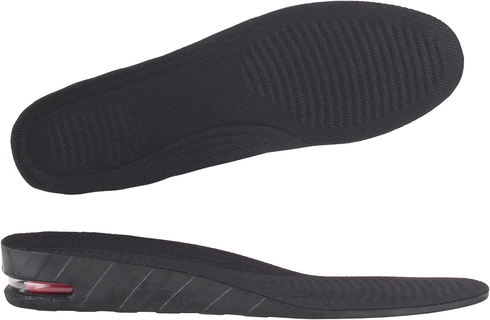 Y2C Men's Air Cushion Height Increase Insoles (Approx 1.2 inches) Black 9-11 and Random Gift