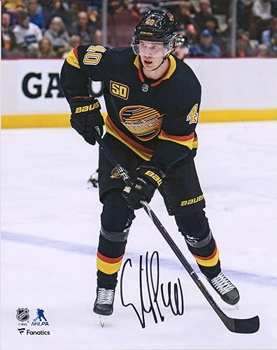 Elias Pettersson Signed 8x10 Photo — officially licensed fan gear