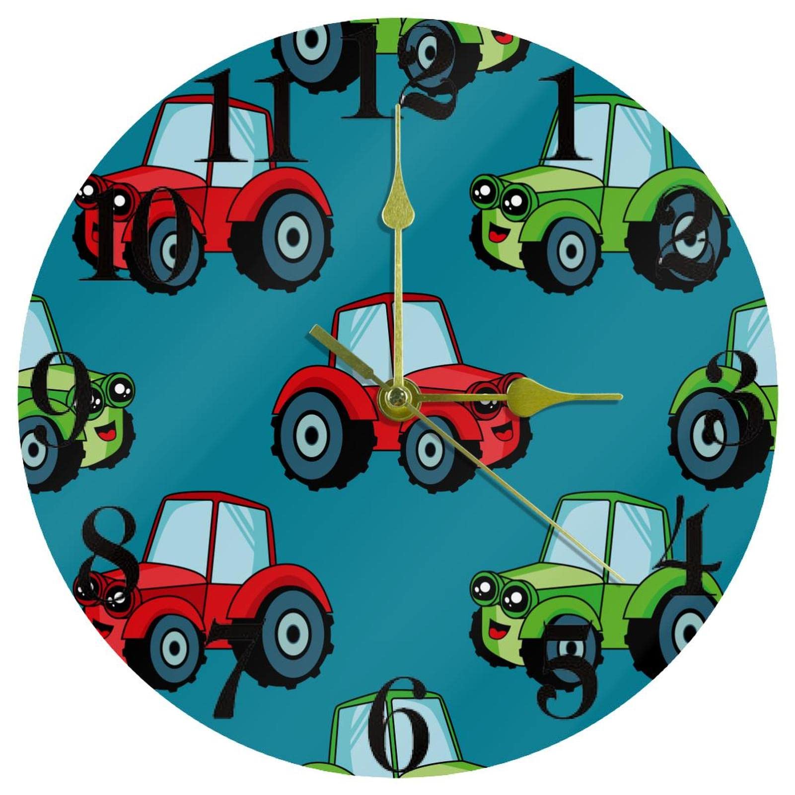Horloge murale voiture silencieuse pour etudier a l'ecole sans bruit