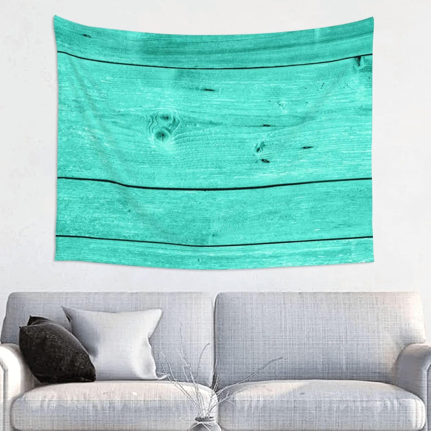 Nevjipu Wall Tapestry for Bedroom Aesthetic 37 * 29 Inch - Green Bright Wood Grain Print Tapestry Aesthetic Wall Hanging Backdrop for Home Dorm Bedroom Living Room Decor