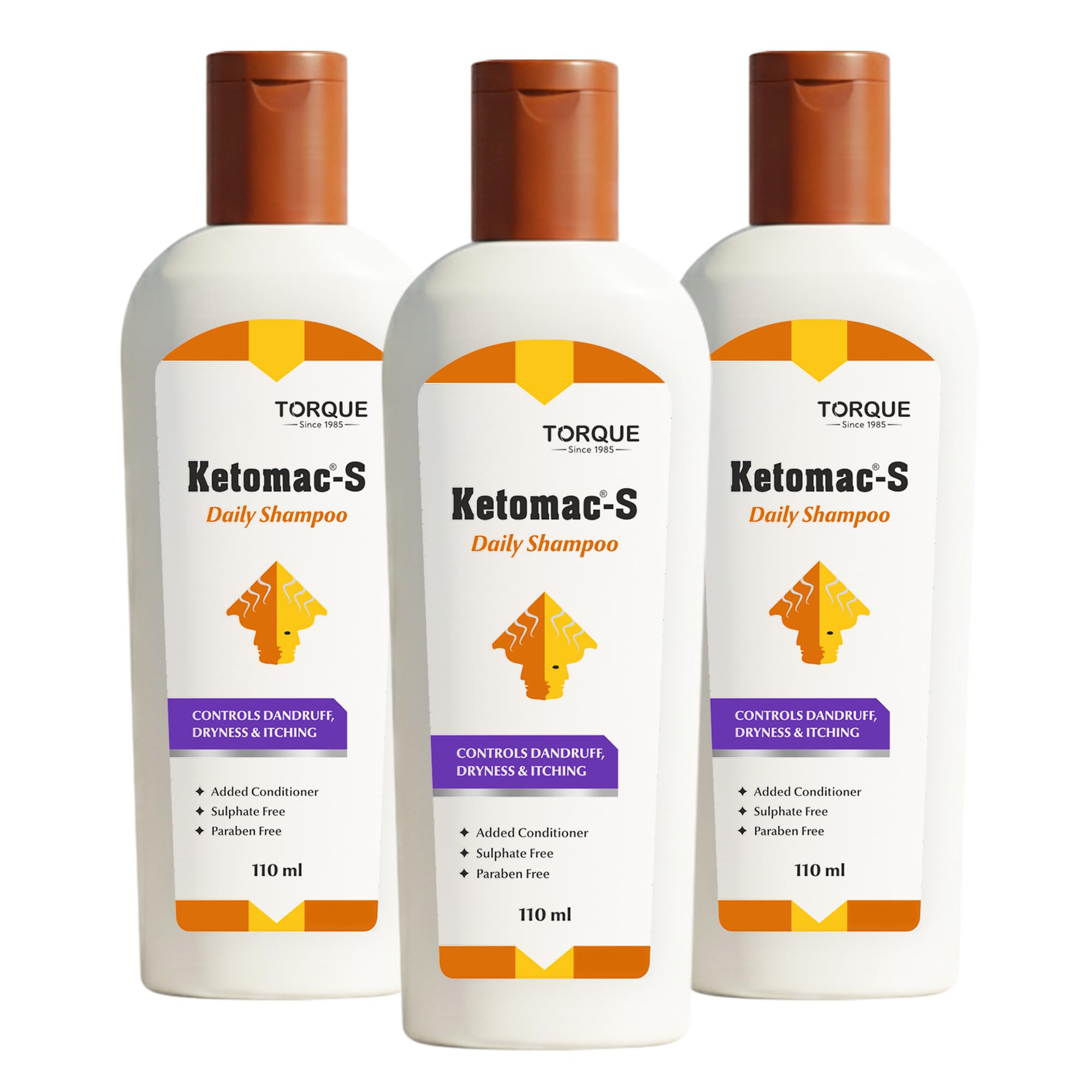 Ketomac-S Anti-Dandruff Shampoo With Selenium Sulfide & Conditioner, |Sulphate and Paraben Free |110ml Pack of 3
