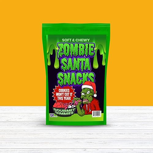 Miniatura 6 de Zombie Santa Snacks - Gomitas de gomitas gourmet para niños - Divertido regalo de Navidad espeluznante de zombi - Ojos masticables, cerebros, dedos