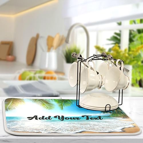 Vista 150 de Nautical Ocean Sea Turtle Dish Drying Mat for Kitchen Counter 18x24 in Starfish Retro Map Microfiber Drying Mats Absorbent Reversible Dish Pad Large