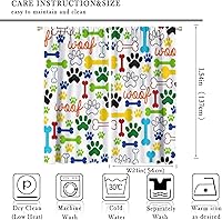 Vista 196 de Cortinas opacas con estampado de patas de perro, estampado de patas de perro y huesos, tratamiento de ventana, cortinas con aislamiento térmico
