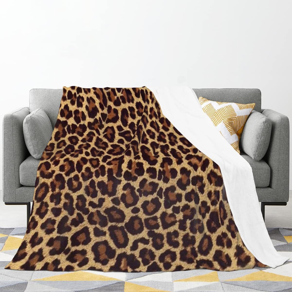 Amazon｜ヒョウ柄 豹柄 アニマル柄 ブランケット blanket フランネル
