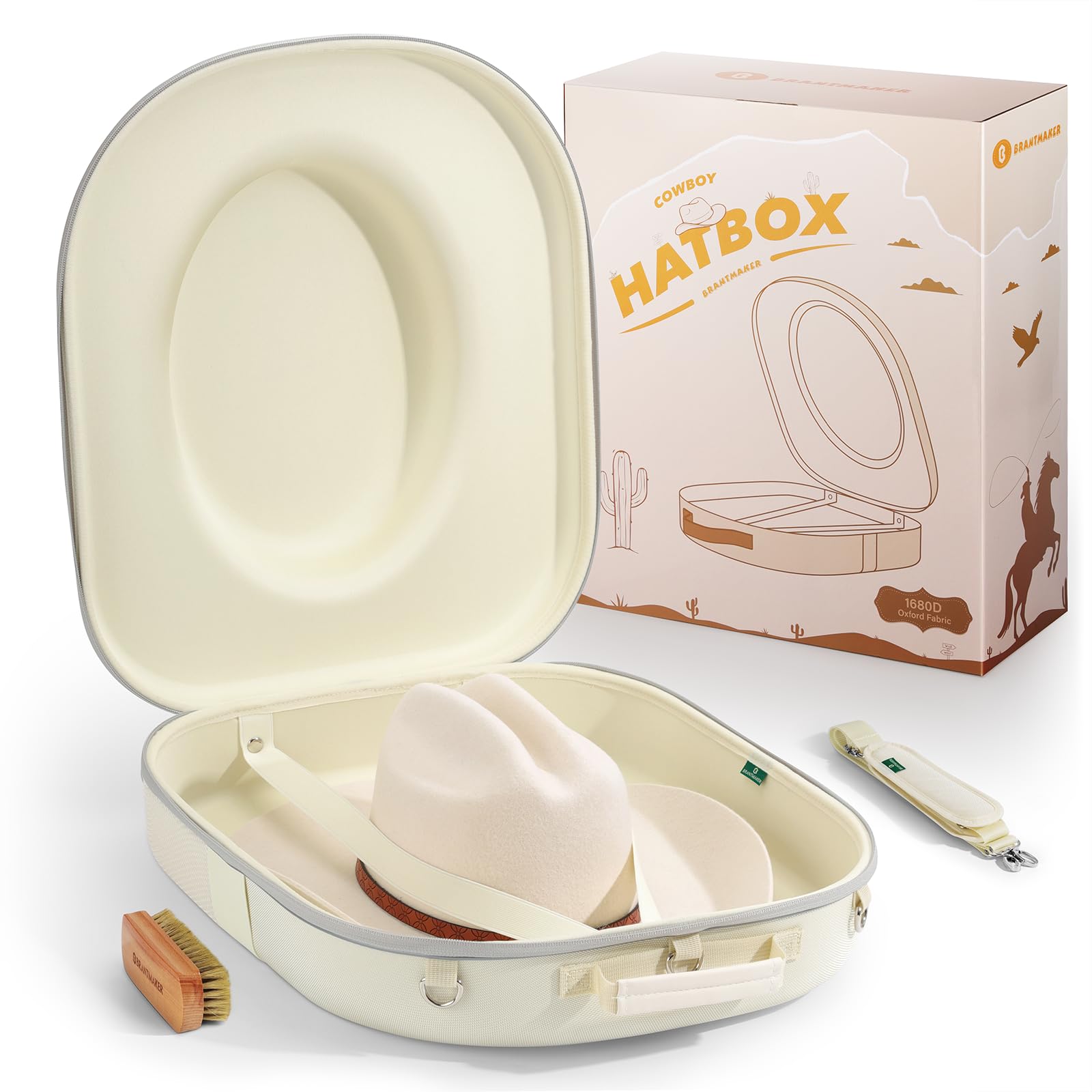 Amazon.com - BRANTMAKER Cowboy Hat Box, Travel Case, Crushproof