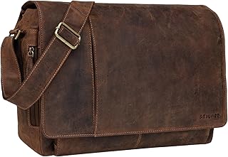 Vintage Shoulder Bag Leather for Men and Women Messenger Bag XL Cross-Body for 15.6 inches Laptop MacBooks in genuine Buffalo Leather