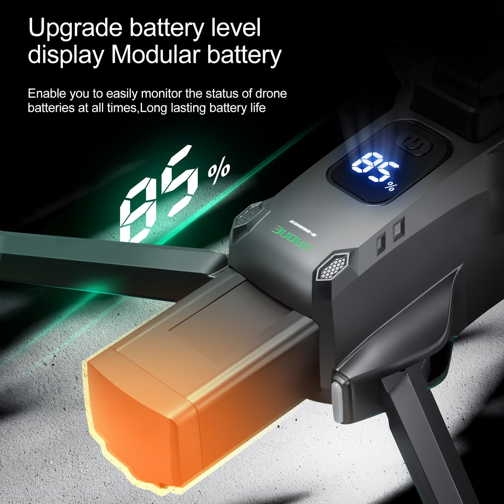 Jectse Drone con Doppia Fotocamera, Quadricottero RC Pieghevole Senza Fili 5G per Principianti, Drone con Motore Brushless con Evitamento Ostacoli, Volo Stazionario Stabile, Fotografia