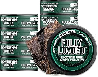 Fully Loaded Chew - 10 Pack Wintergreen Pouches - Tobacco Free and Nicotine Free Wintergreen Flavored Chew.