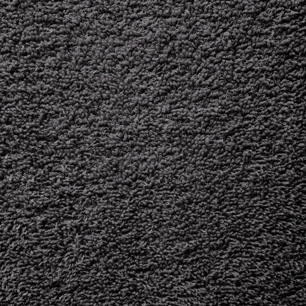 Lot de 10 gants de toilette Anthracite 30 x 30 cm Coton