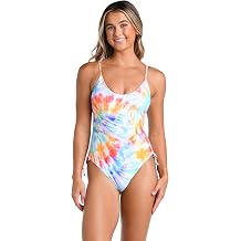 Hobie Womens Side Shirred One Piece Swimsuit