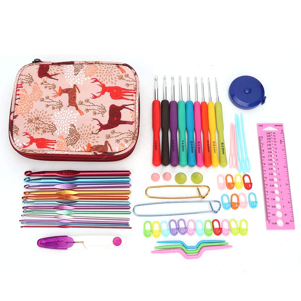 DIY Handmake Aluminium Alloy TPR Soft Handle Crochet Sweater Knitting Needle Sewing Set. good. use.. comfortable. to. for. work. for. Crochet. sweaters. needs.. Suitable.