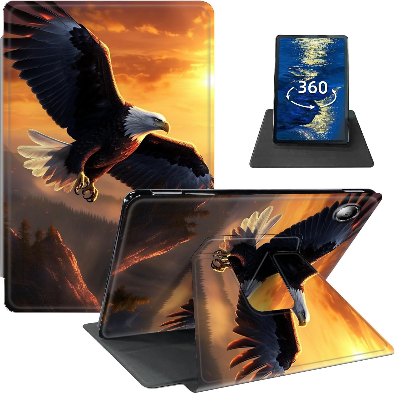 JRTAL Case For Boox Note Air 3 C, Premium PU Leather 360 Degree Rotating Flip Cover For Boox - View #2