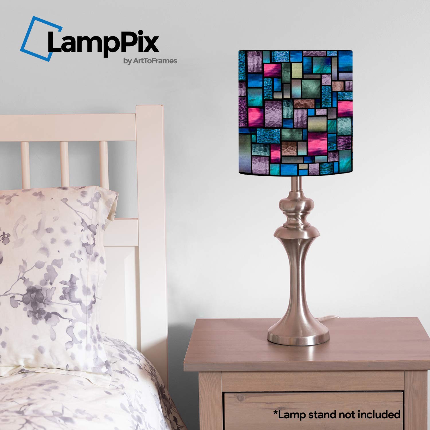LampPix 10.00 Inch Table Lamp Shade - Lavender Desk Lamp Canvas Desk Lampshade (Spider Fitting)
