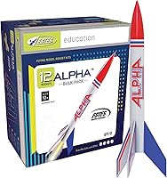 Vista 1 de Estes 1756 Paquete a granel de 12 kits de construcción de cohetes alfa, kits de modelos de cohetes voladores intermedios para mayores de 10 años