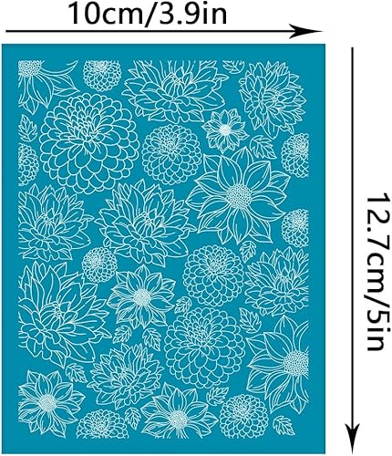 Miniatura 8 de OLYCRAFT Plantillas de arcilla de diente de león de 4 x 5 pulgadas, pantalla de seda para plantas de arcilla polimérica, plantillas de pantalla de