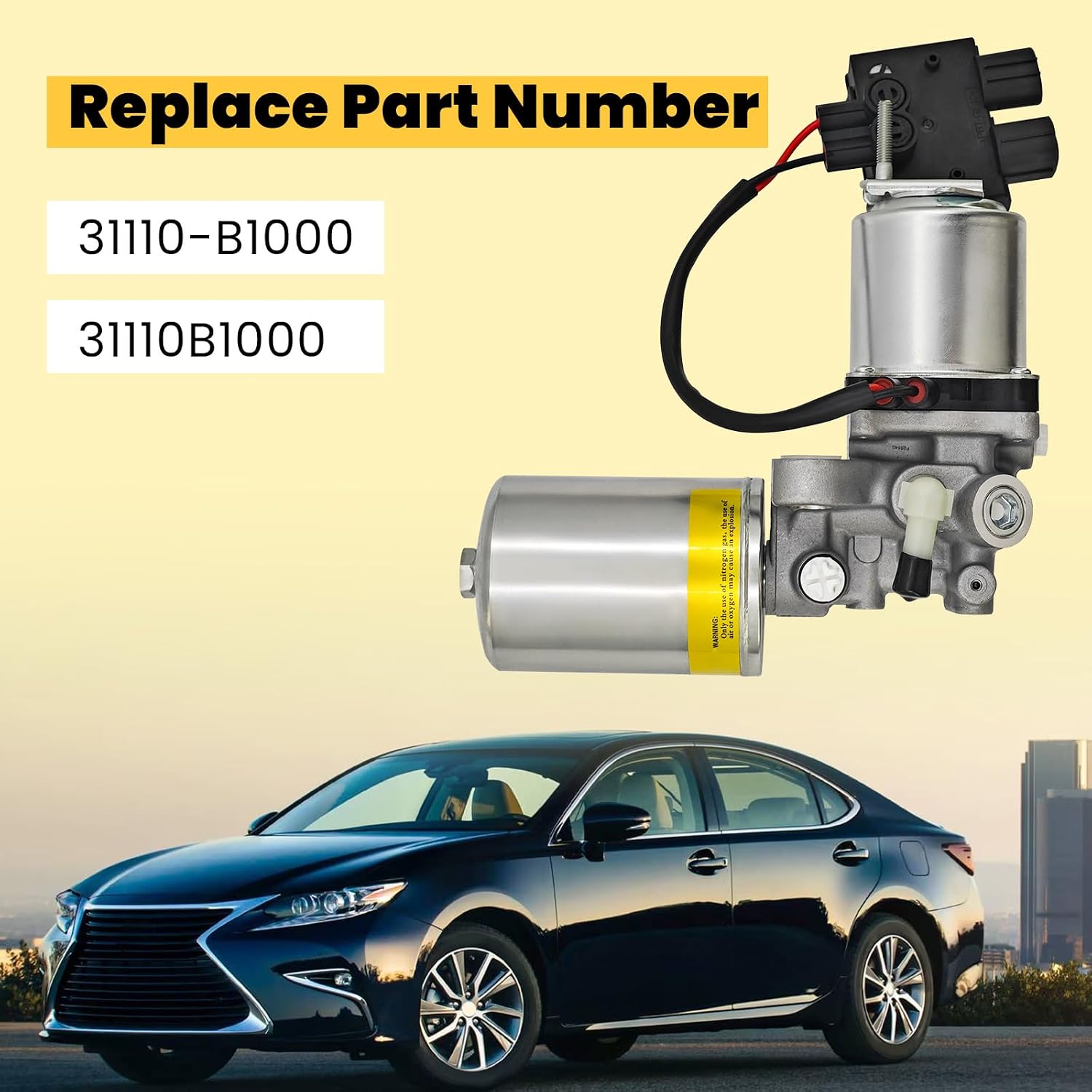 47070-33010 ABS Brake Pump Booster Fits for Toyota Camry Hybrid 2.5L 2012-2017 Avalon Hybrid 2013-2018 Replacement for Lexus ES300h 2.5L 2013-2018 Brake Booster Actuator Motor Replace# 47070-33020