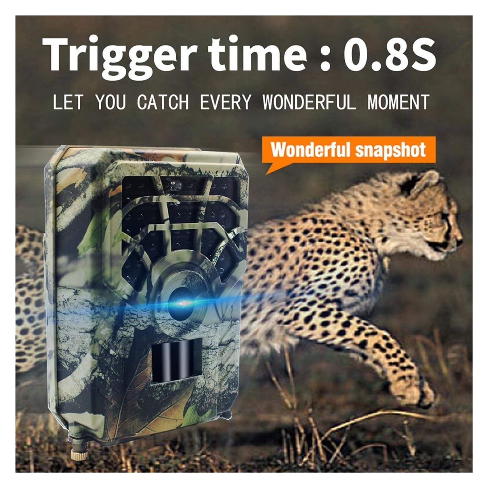 Cámara Vida Silvestre Cámara Infrarroja PR300 Pro De 16MP HD 1080P For Caza Vida Salvaje, Seguimiento Impermeable con Visión Nocturna Exterior, Detección Trampas Fotográficas Confiable Preciso