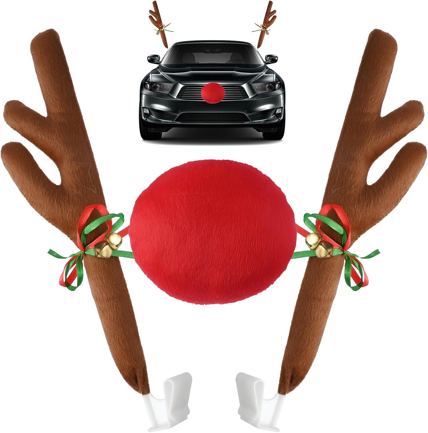 Lflwacy Christmas Car Reindeer Antler Decorations,Vehicle