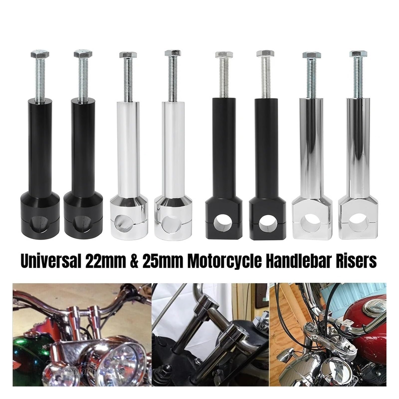 Rehausseur Guidon Moto Aluminium pour Universel 22mm/25mm